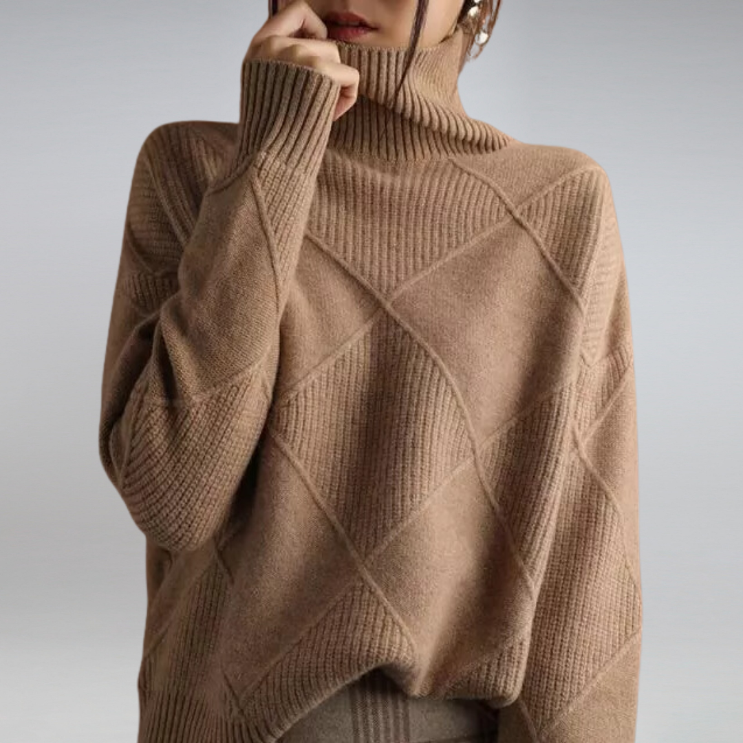 Ottavia | Women's Turtleneck Sweater | Cashmere, Soft & Warm | Multi-Color
