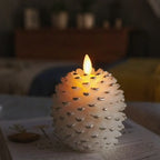 Xanthe | LED Pinecone Candles | Flameless, Remote & Timer | Warm White