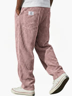 Tindra | Men's Drawstring Trousers | Corduroy Texture, Relaxed Fit | All-Season