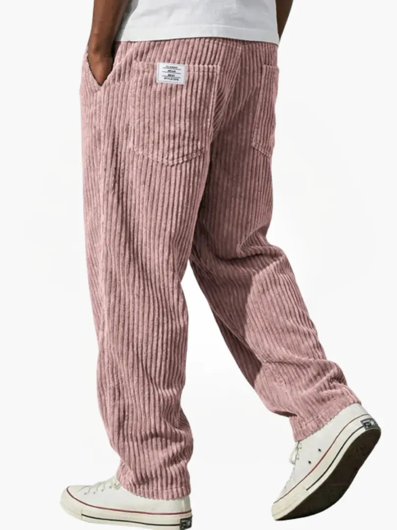 Tindra | Men's Drawstring Trousers | Corduroy Texture, Relaxed Fit | All-Season