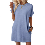 Women A-Line Dress Round Neck