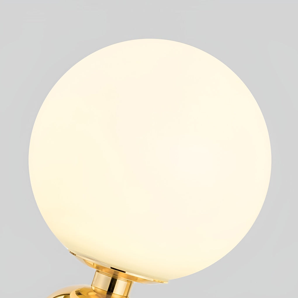 Opal | Table Lamp | Hand-Blown Glass, Nordic Style | Gold & Black