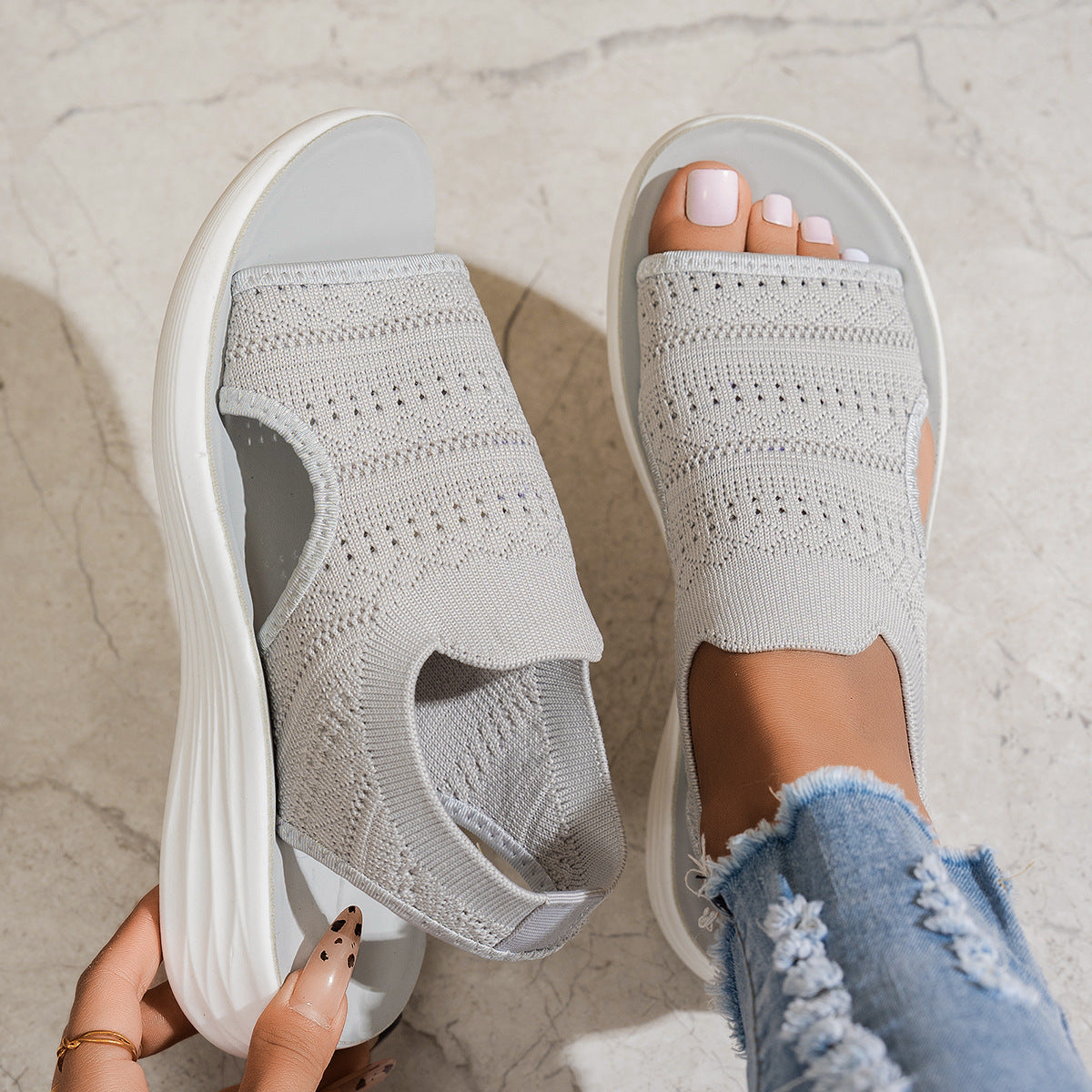 Orthopedic Sandals Women | Breathable Platform | Lightweight Open Toe