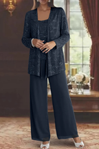 Lena | Women's Evening Set | Three-Piece, Wide-Leg Trousers | XS–2XL