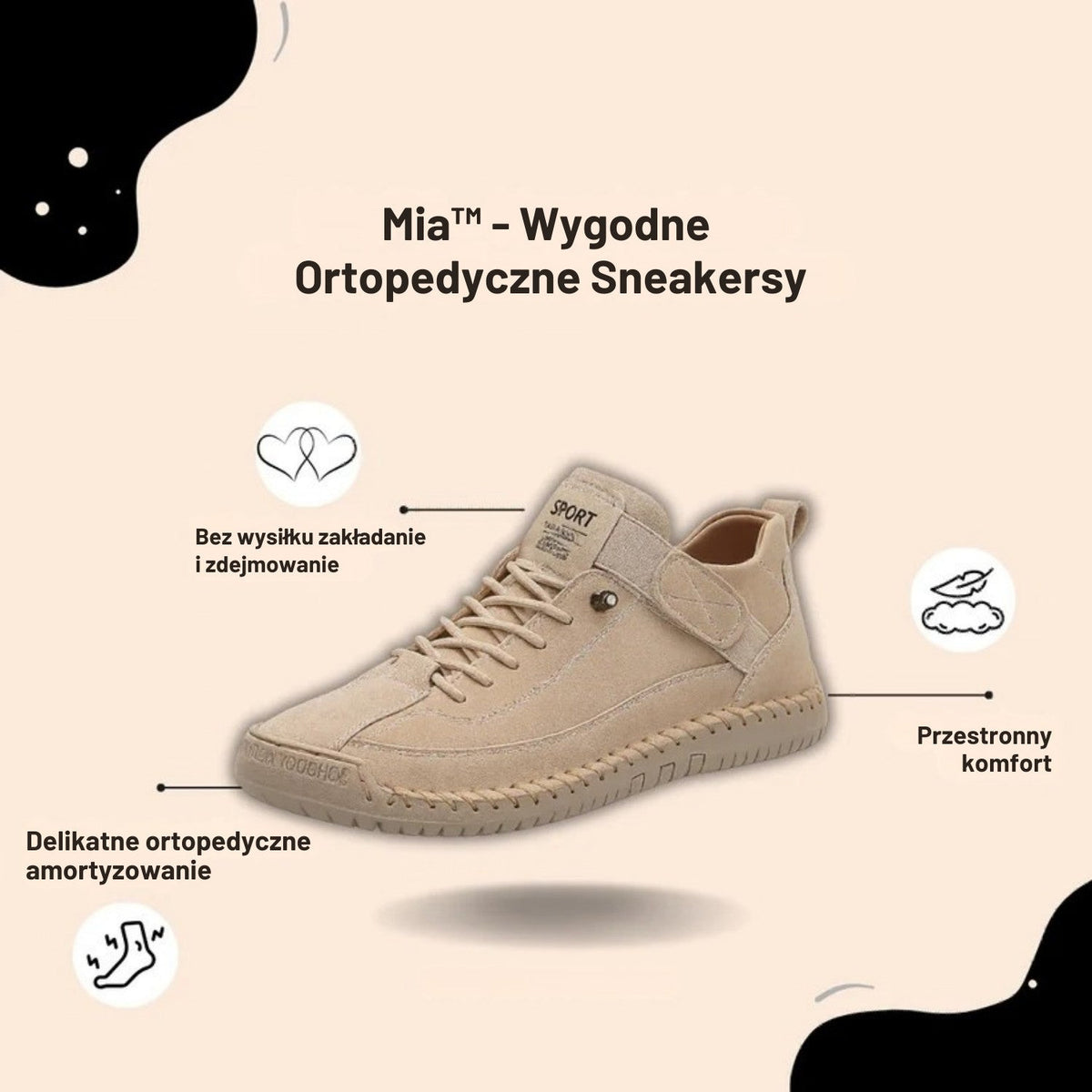 Orthopedic shoes women comfortable cushioned breathable casual