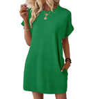 Women A-Line Dress Round Neck