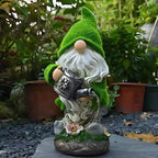 Linnea | Solar Garden Gnomes | Outdoor Decor, Weather-Resistant | Warm White Glow
