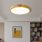 Inez | Ceiling Light | Scandinavian Wood LED, Round | Modern Indoor