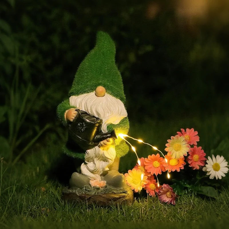 Linnea | Solar Garden Gnomes | Outdoor Decor, Weather-Resistant | Warm White Glow
