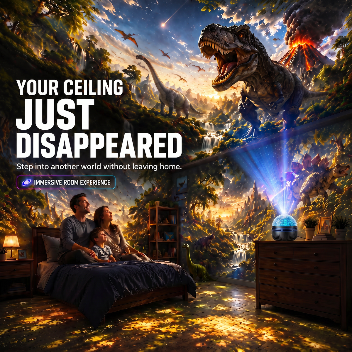 Galaxy Sky Projector Night Light | 360 Rotating USB Powered