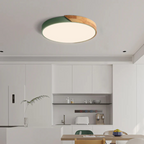 Inez | Ceiling Light | Scandinavian Wood LED, Round | Modern Indoor