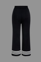 Wynne | Women's Knit Two-Piece Set | Cropped Cardigan & Wide-Leg Pants
