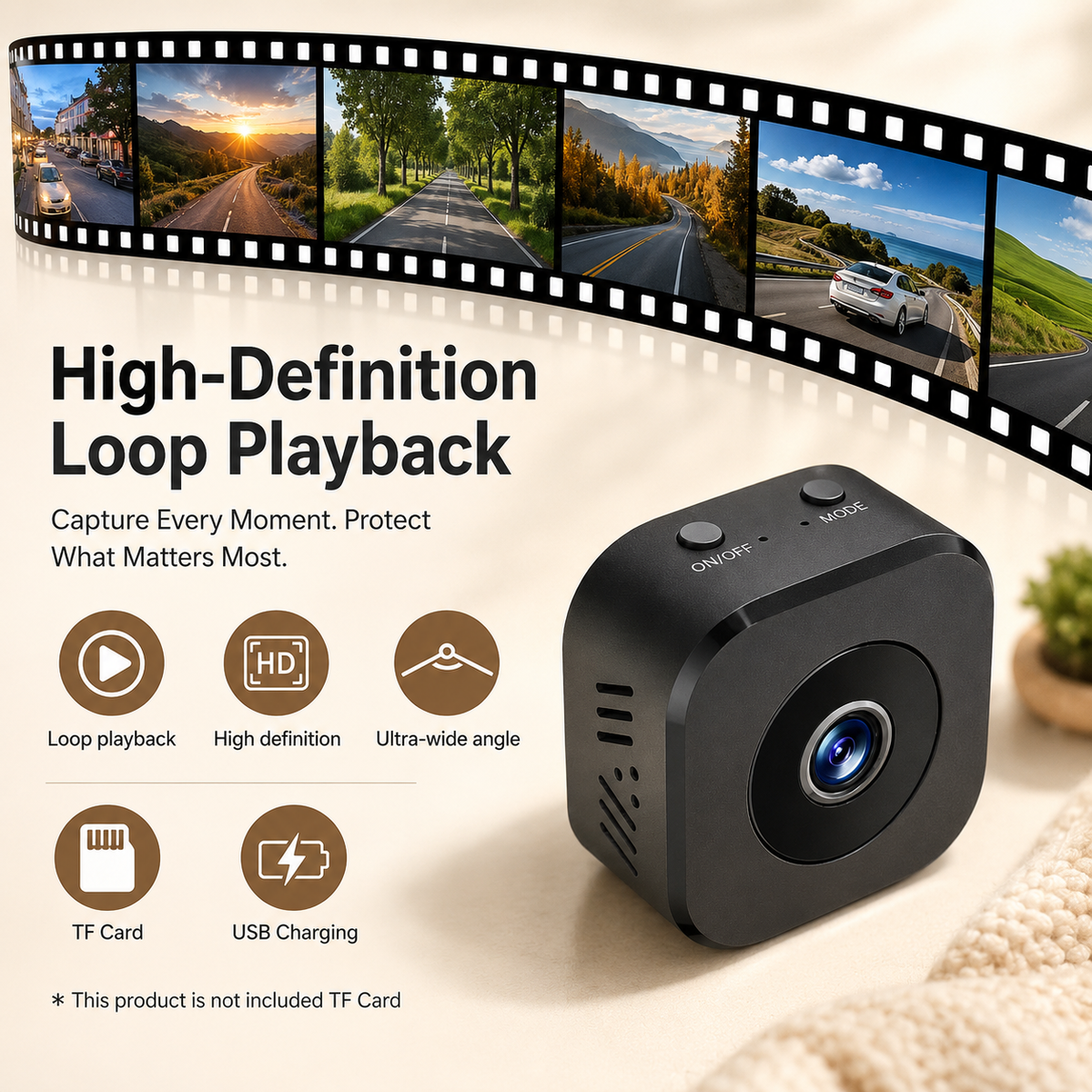 Clea | Security Camera | 1080P HD, Night Vision, Wireless | Magnetic Mount