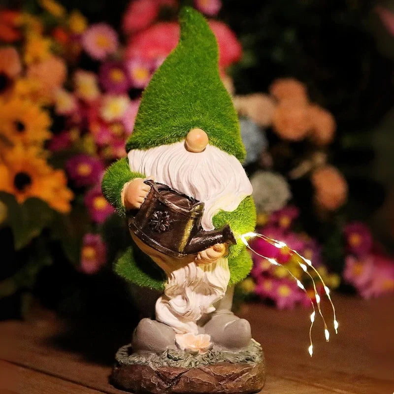 Linnea | Solar Garden Gnomes | Outdoor Decor, Weather-Resistant | Warm White Glow