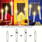 Jolie | Flameless LED Floating Candles | 12 Pack, Remote Control | Christmas Decor