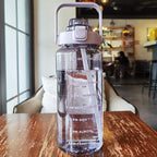 Della | 2L Water Bottle | Motivational Time Markings | BPA-Free, Large Capacity