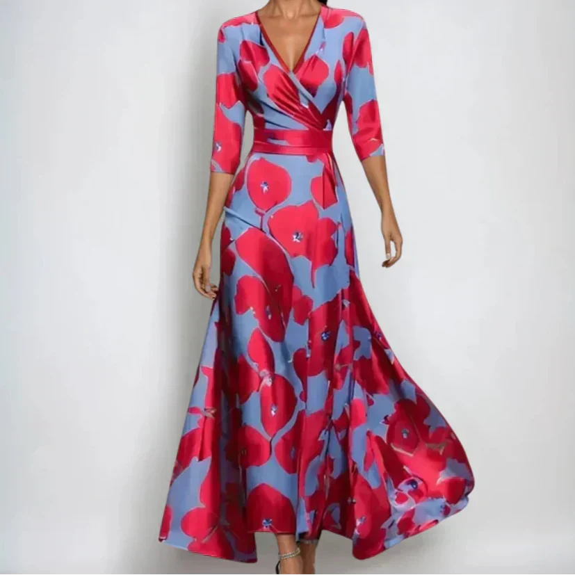 Briar | Wrap Dress Women | 3/4 Sleeve, Midi Length | Flattering Fit