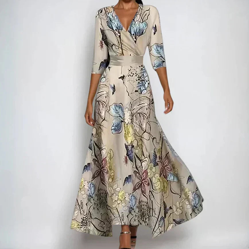Briar | Wrap Dress Women | 3/4 Sleeve, Midi Length | Flattering Fit