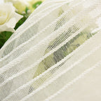 Esme | Sheer Curtains | White Striped, Voile, Light-Filtering | Living Room