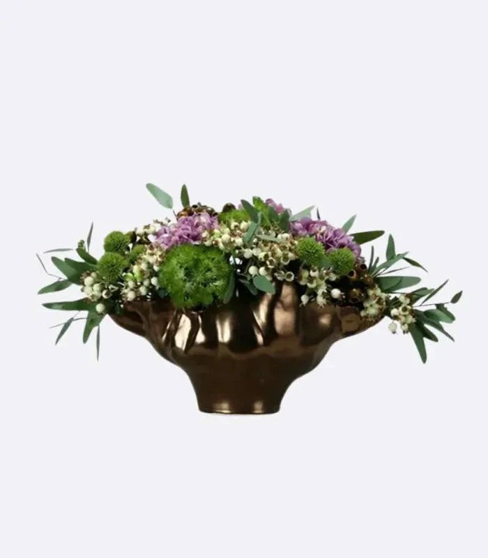 Decorative Bowl | Bronze Resin, Tabletop Vase | Delphine