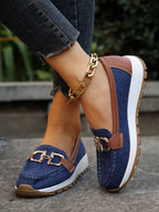 Womens Orthopedic Loafers | Denim Ergonomic Insole Comfort Shoes
