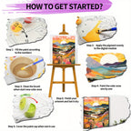 Ondina | Paint by Numbers Kit | Sunset Mountain Landscape, 40x50cm | DIY Art