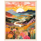 Ondina | Paint by Numbers Kit | Sunset Mountain Landscape, 40x50cm | DIY Art