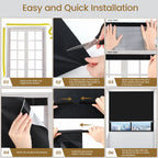 1 Piece Blackout Curtains Portable Cordless Thermal