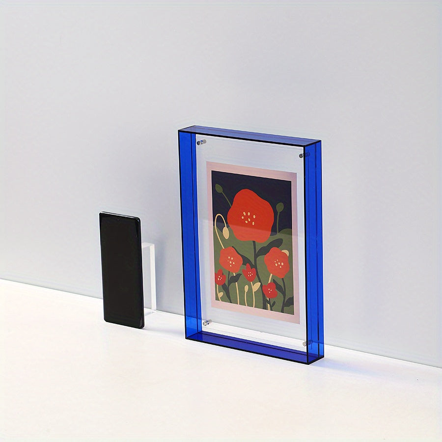 Yara | Acrylic Photo Frame | Transparent, Double-Sided, Art Deco | Wall & Table