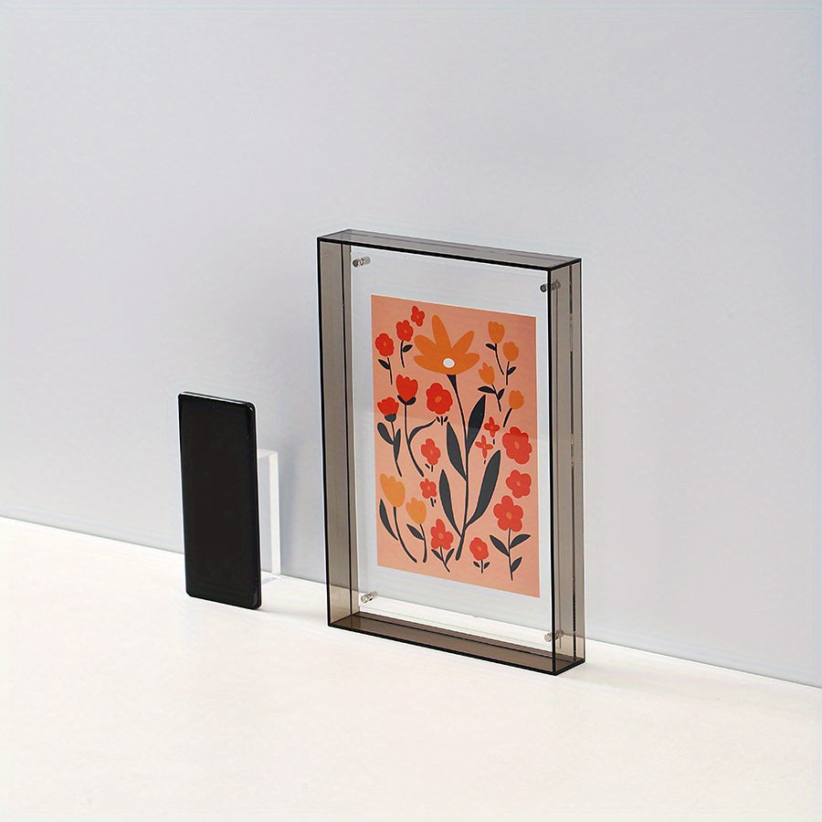 Yara | Acrylic Photo Frame | Transparent, Double-Sided, Art Deco | Wall & Table
