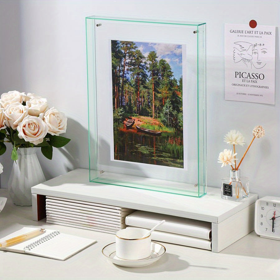 Yara | Acrylic Photo Frame | Transparent, Double-Sided, Art Deco | Wall & Table