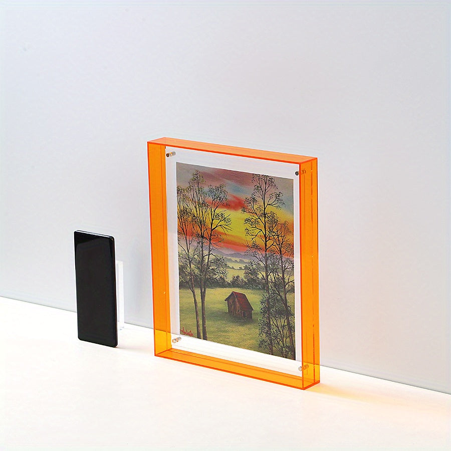 Yara | Acrylic Photo Frame | Transparent, Double-Sided, Art Deco | Wall & Table