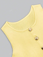 Leah | Women's Sleeveless Vest | Button-Front, Peplum | Tailored Fit