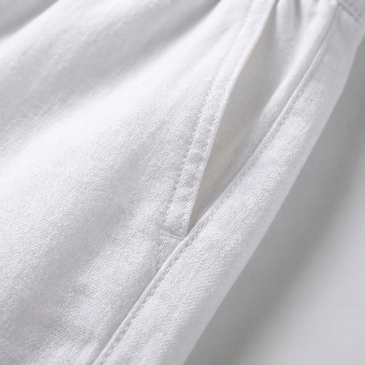 Men Linen Pants Relaxed Fit Drawstring Lightweight | Faye