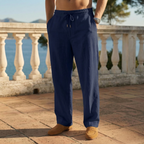 Men Linen Pants Relaxed Fit Drawstring Lightweight | Faye