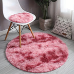 Delphine | Round Plush Rug | Tie-Dye, Soft & Non-Slip | Living Room, Bedroom