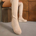 Women Stretch Knee High Boots Wedge