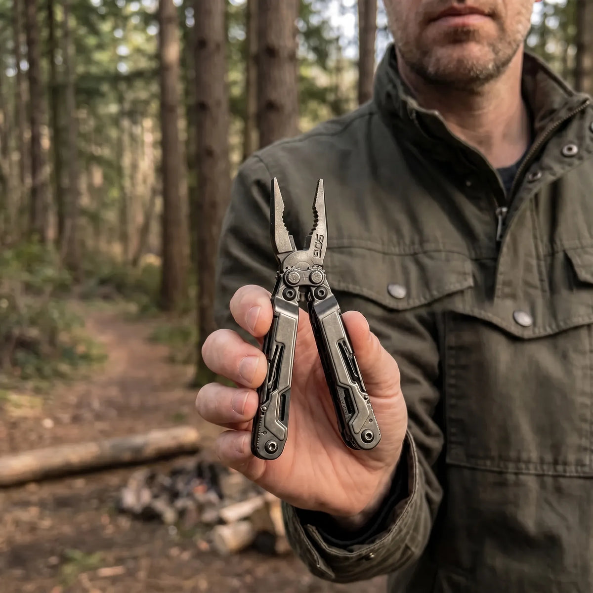 Linnea | Multitool with Pliers | 18-in-1 Folding, Pocket EDC | Dark Grey