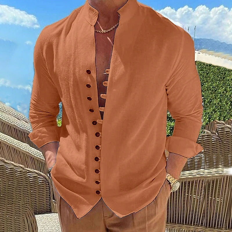 Aria | Men's Cotton Shirt | Long Sleeve, Casual Relaxed Fit