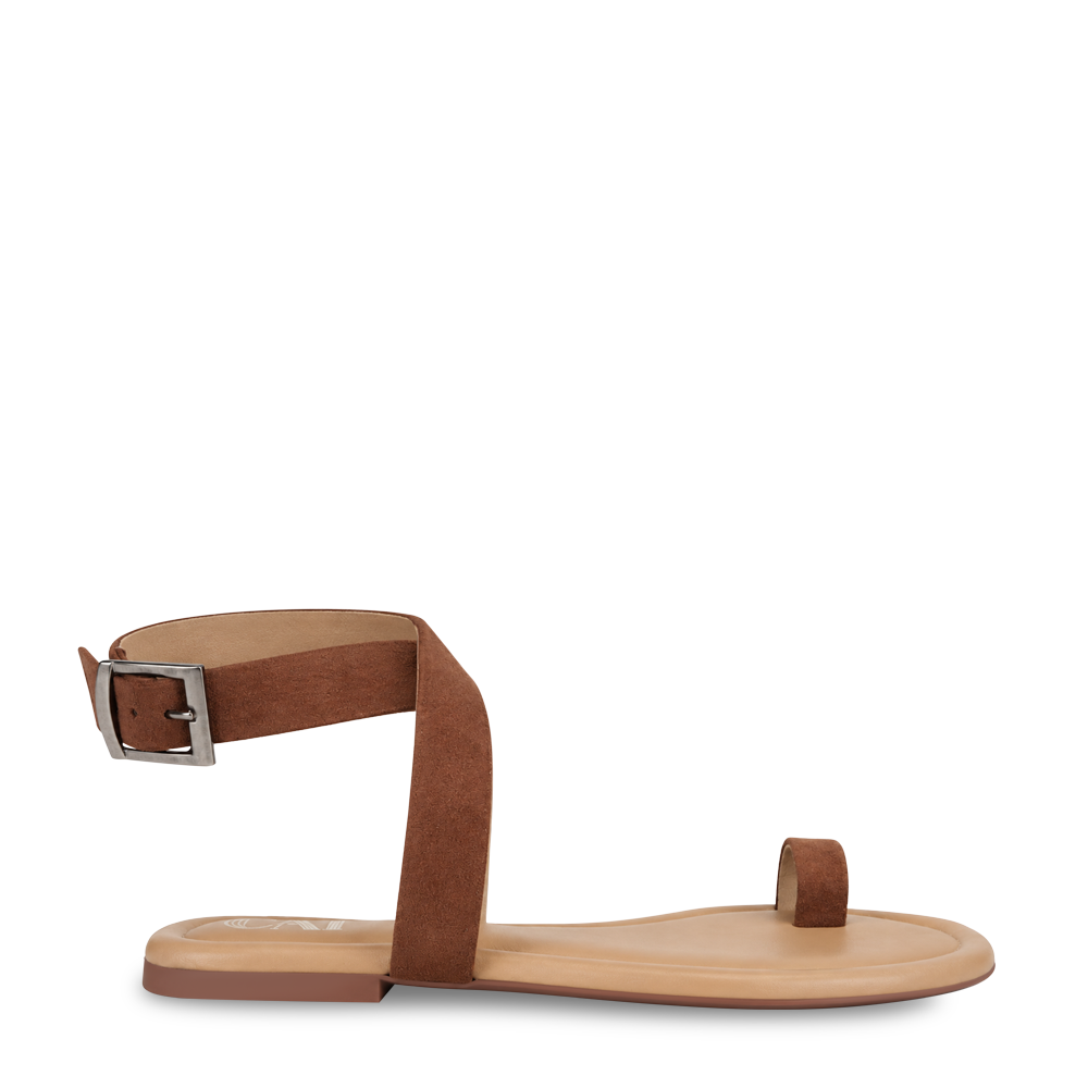 orthopedic sandals women | Suede Toe Loop Flat Casual Summer Sandals
