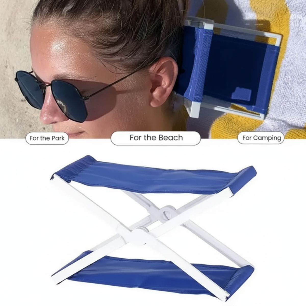 Maeve | Portable Headrest | Foldable, Lightweight | Beach & Park