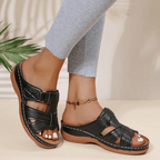 Womens Orthopedic Sandals Open Toe Leather Arch Support Cushioned