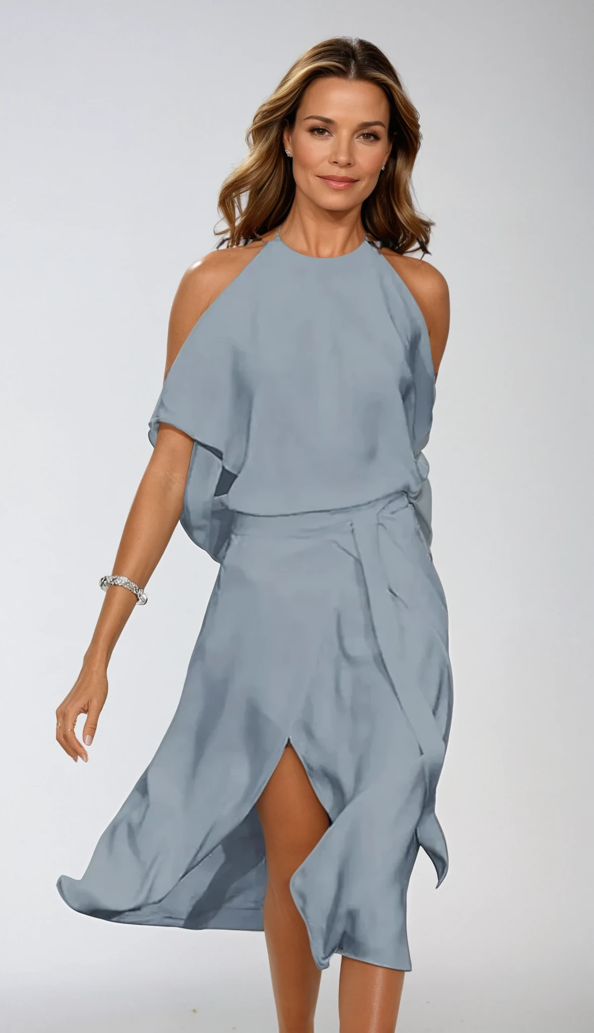 Linnea | Midi Dress | Off-Shoulder, Asymmetric Hem | Women's Summer