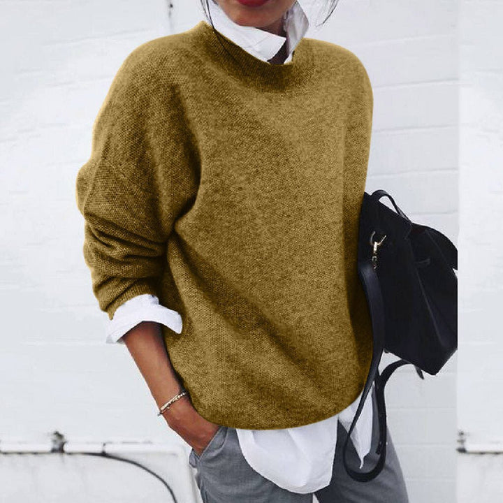 Women's Cashmere Sweater | Round Neck, Minimalist | Indra