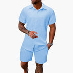 Faye | Men's Polo Shirt and Shorts Set | Casual Matching Co-ord | Summer
