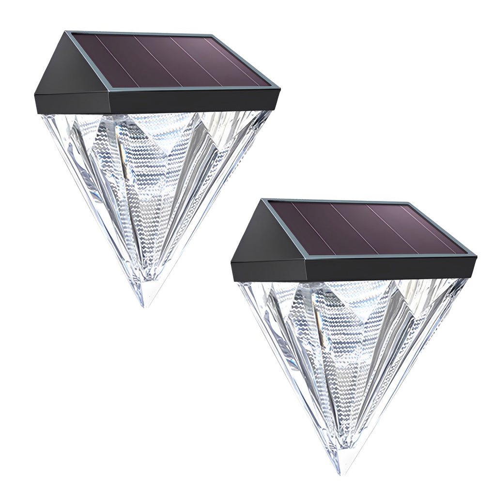 Lena | Solar Wall Lamp | Outdoor Black LED, Waterproof, 2-Pack