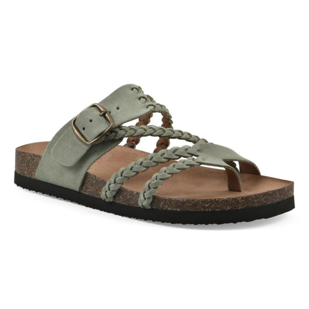 Orthopedic Sandals Women Woven Strap Adjustable Buckle Cork Footbed