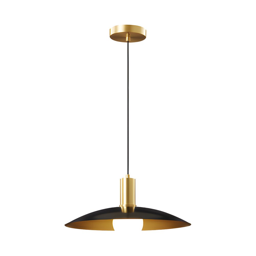 Kaia | Pendant Lamp | Mid-Century Brass, White Glass Shade | 1-Light E27