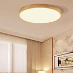 Delphine | Flush Mount Ceiling Light | Nordic Solid Wood, Round LED | 30CM