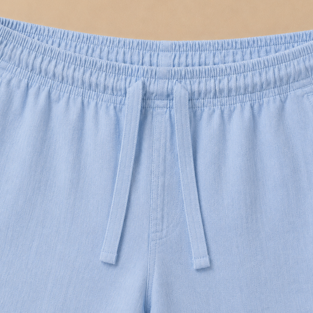 Mens Swim Shorts Lightweight Knee Length Loose Fit Drawstring Waist